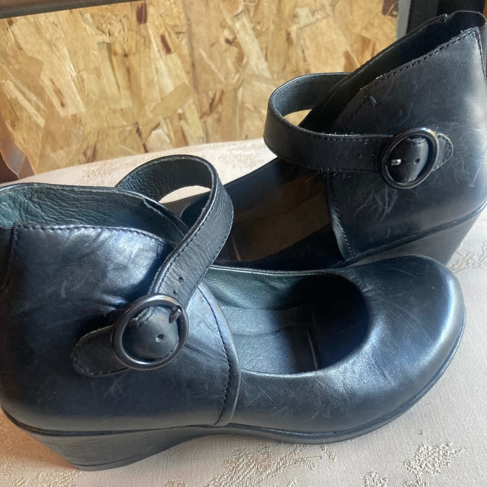 Dansko wedge heels with ankle strap